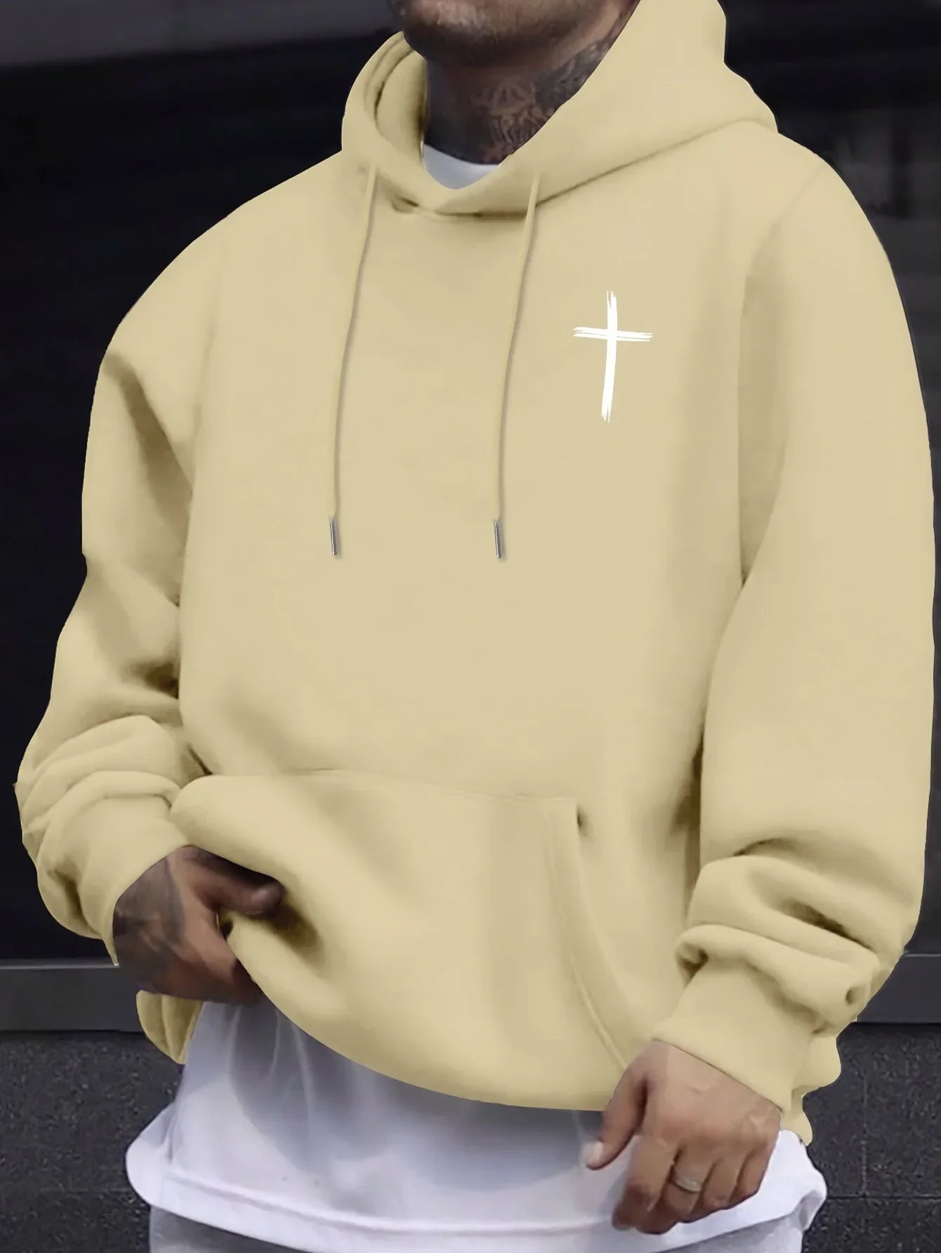 Urban Style Christian Hoodie, Simple Cross