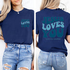 Jesus Loves You T-Shirt Christian Faith Based T Shirts Love Like Jesus T-Shirts Casual Short Sleeve Tee Tshirt for Women Clothes