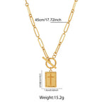 DOTIFI Stainless Steel Square Cross Pendant Necklace