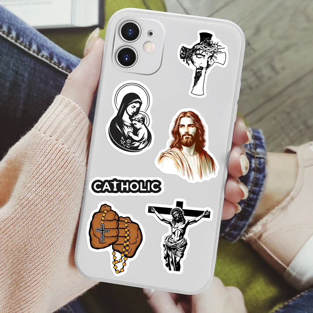 Jesus Bible God Christian Stickers Art DIY Gift Decal for Laptop Phone Scrapbook Luggage Bottles Decorative Graffiti Waterproof