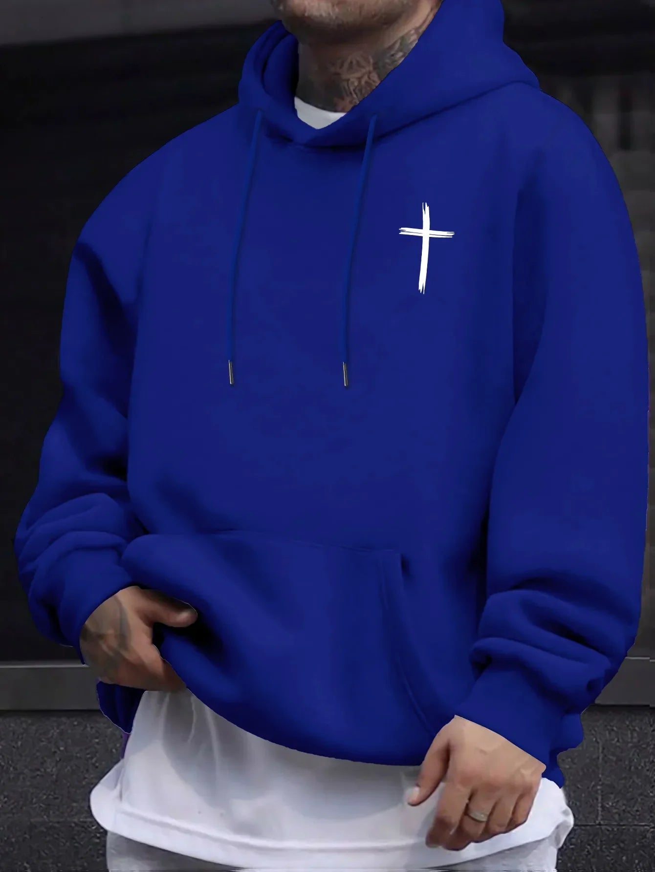 Urban Style Christian Hoodie, Simple Cross