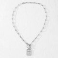 DOTIFI Stainless Steel Square Cross Pendant Necklace