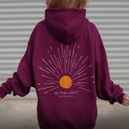 Aesthetic Christian Hoodie Be The Light Sunset Hoodie Christian Streetwear Bible Verse Sweatshirt Christian Merch Jesus Hoodies