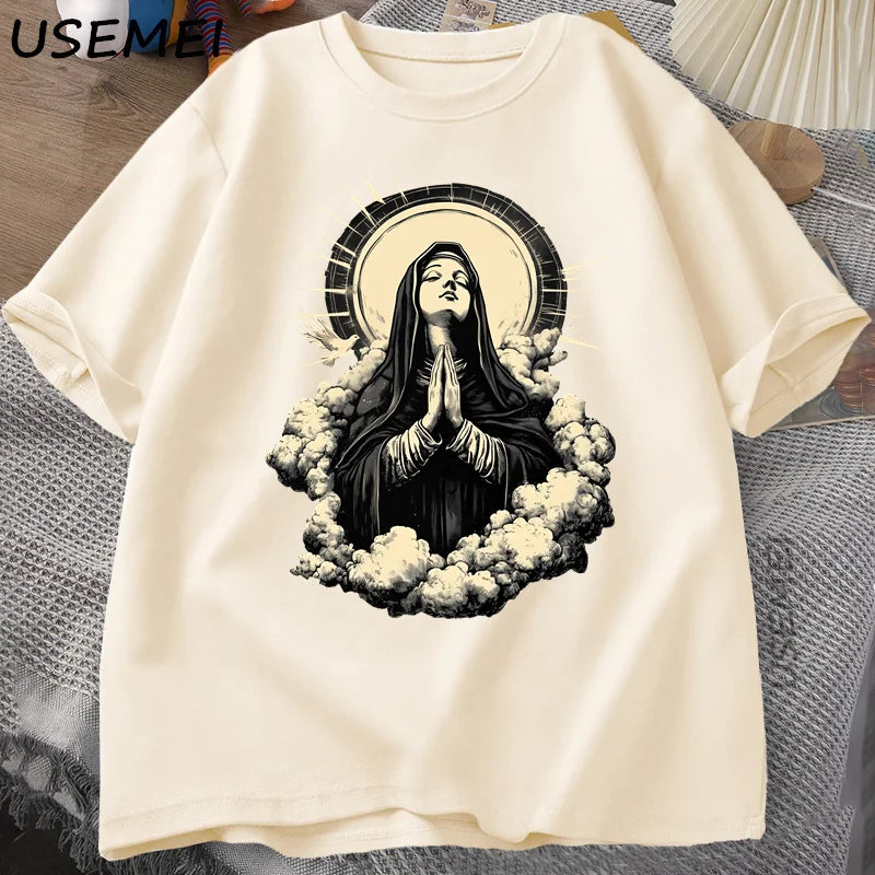 Virgin Mary Unisex Graphic Tee Short Sleeve