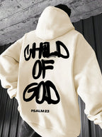 Men's Christian "Child Of God" Hoodie Hip Hop Sports Streetwear Religious Casual Loose Pullover Sweatshirt Tops