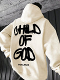 Men's Christian "Child Of God" Hoodie Hip Hop Sports Streetwear Religious Casual Loose Pullover Sweatshirt Tops