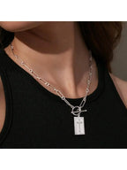 Rectangle Cross Necklace