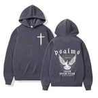 Christian Jesus Faith Over Fear Bible Verse Hoodies Men Fabric Street Fashion Hoodie Casual Street Sweatshirt Cyberpunk Style