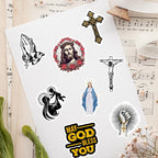 Jesus Bible God Christian Stickers Art DIY Gift Decal for Laptop Phone Scrapbook Luggage Bottles Decorative Graffiti Waterproof