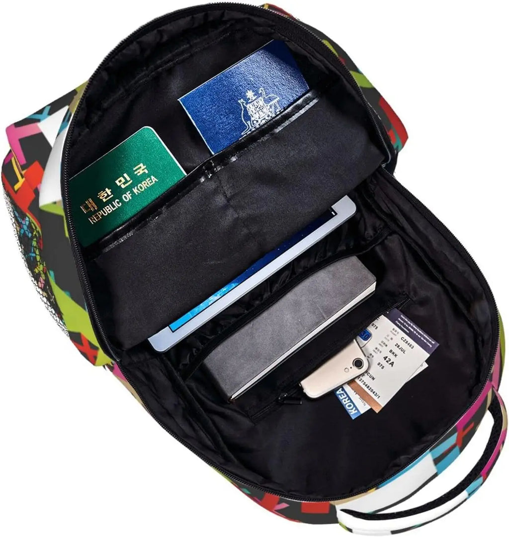 Fashion Jesus Cross Backpack Christian Travel Laptop Backpack Lightweight Bookbag for Women Men