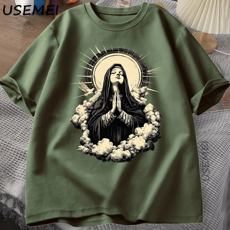 Virgin Mary Unisex Graphic Tee Short Sleeve