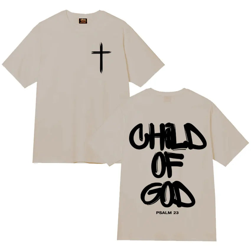 Summer New Edition Bible Christian Doctrine Jesus Pattern Men T-shirt 100%Cotton Loose Casual Style Street Retro Trend Versatile