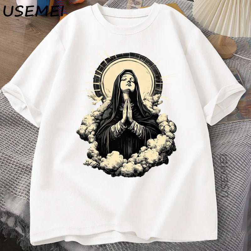 Virgin Mary Unisex Graphic Tee Short Sleeve