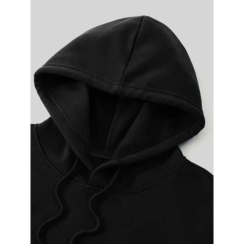 Jesus Is King Men'S Casual Hoodie - Black Patterned Printed Pullover Shirt，