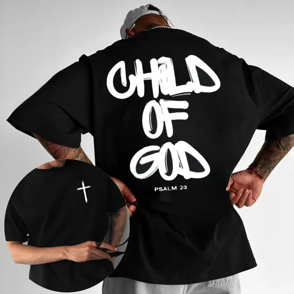 Summer New Edition Bible Christian Doctrine Jesus Pattern Men T-shirt 100%Cotton Loose Casual Style Street Retro Trend Versatile