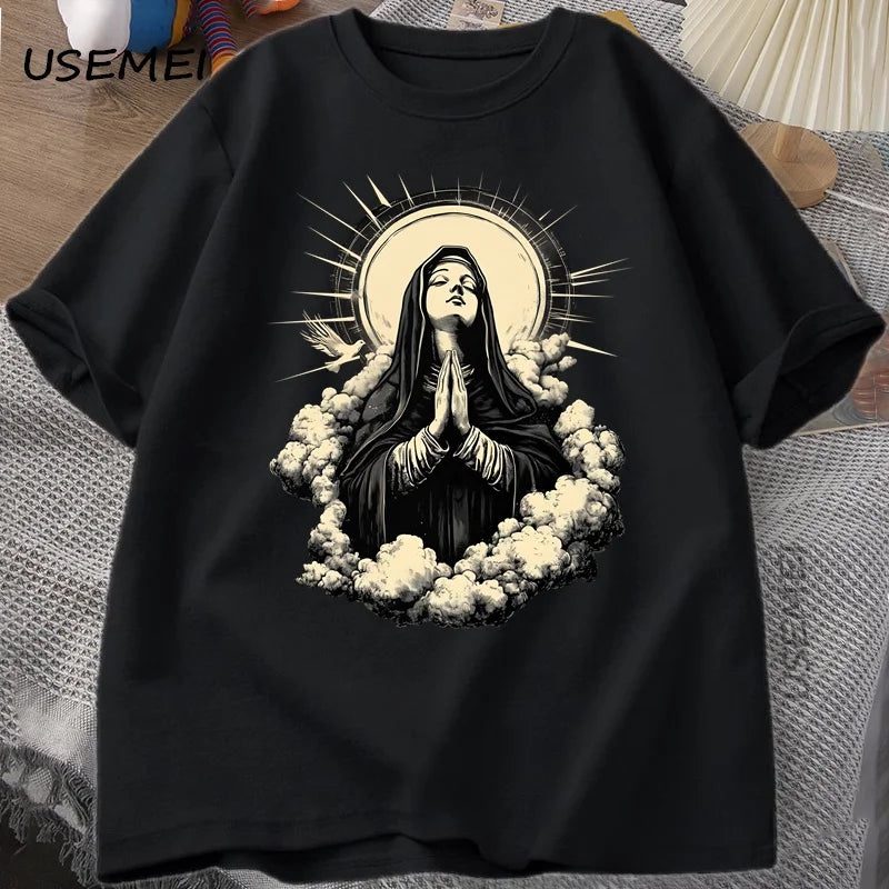 Virgin Mary Unisex Graphic Tee Short Sleeve