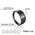 COOLTIME Gothic Cross Couple Rings Stainless Steel Silver Color Jesus Cross Finger Ring for Men Women Punk Jewelry Wedding Gift