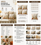 4pc Set of 4 Rustic Farmhouse Christian Quote Throw Pillow Covers  God Is Love Truth Peace Faith Decorative Cushion Cases for