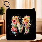Cartoon Jesus Christ Floral Cross Love Faith Cute Christian Bible Belief Flowers Canvas Key Coin Purse Cute Bag Wallet Pouch