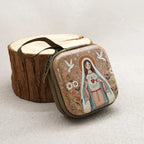 Virgin Mary Jesus Prayer Rosary Bag Religious Jewelry Storage Box Prayer Beads Rosary Box Christian Gifts 7x7cm