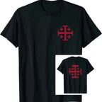 Crusader Cross Christian Graphic T-Shirt