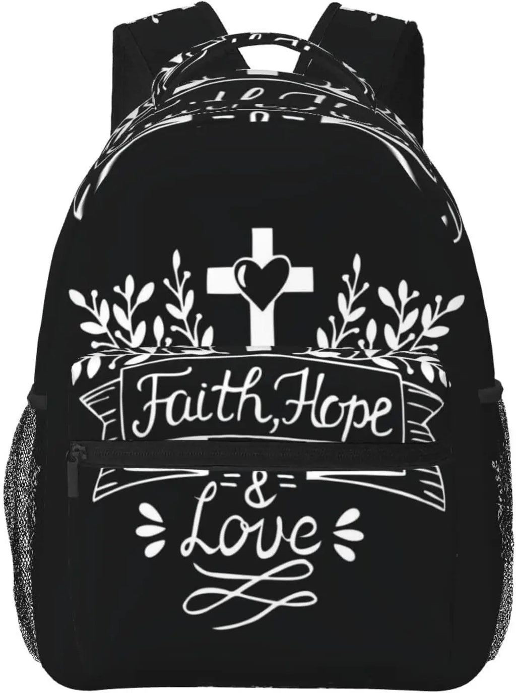 Fashion Jesus Cross Backpack Christian Travel Laptop Backpack Lightweight Bookbag for Women Men