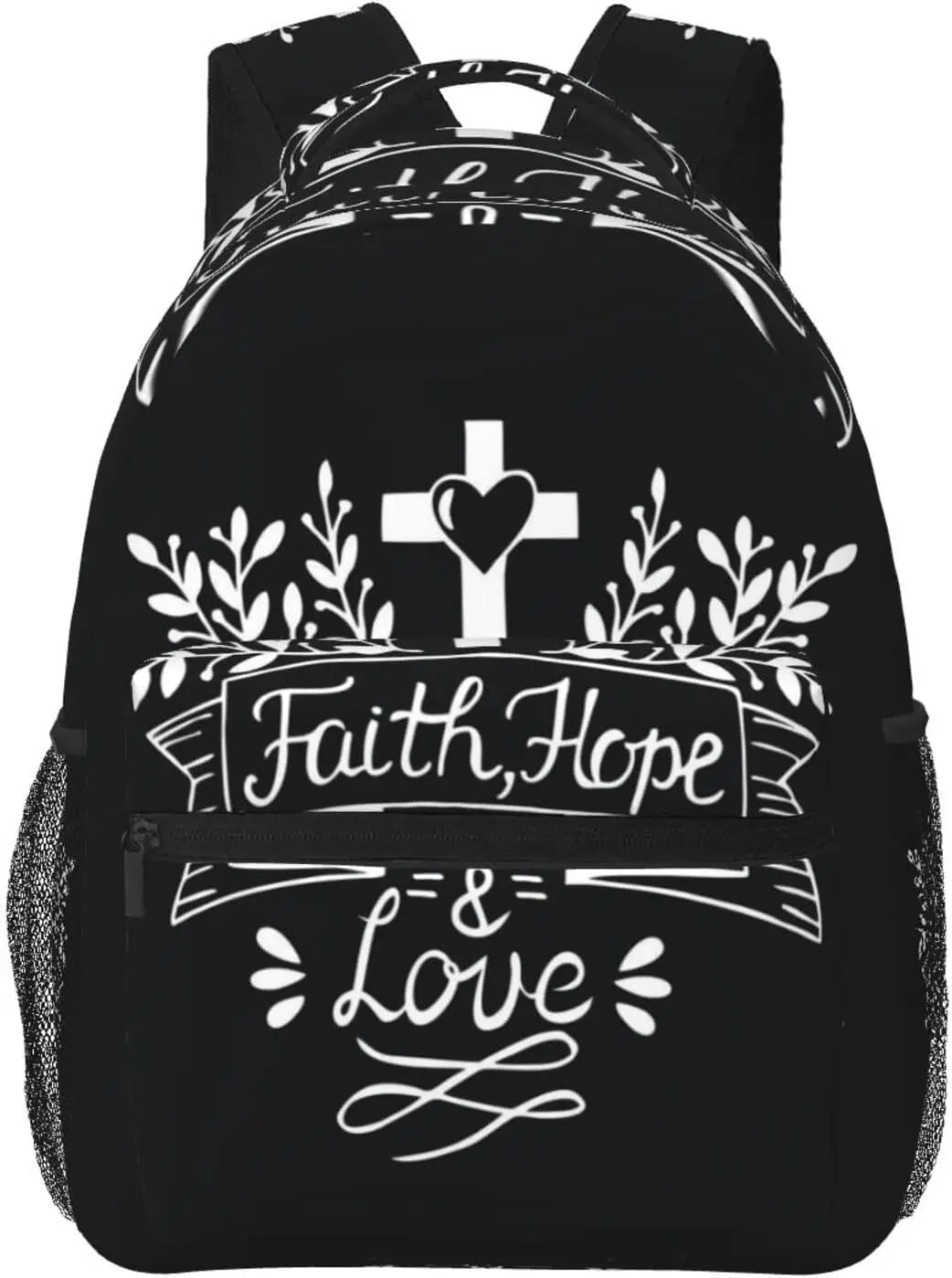 Fashion Jesus Cross Backpack Christian Travel Laptop Backpack Lightweight Bookbag for Women Men