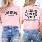 Jesus Loves You T-Shirt Christian Faith Based T Shirts Love Like Jesus T-Shirts Casual Short Sleeve Tee Tshirt for Women Clothes