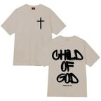 Summer New Edition Bible Christian Doctrine Jesus Pattern Men T-shirt 100%Cotton Loose Casual Style Street Retro Trend Versatile