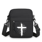 Christianity Retro Men Women Shoulder Bag，harajuku Lion and Cross Street Style Mobile Phone Bag，unisex Jesus Small Crossbody Bag