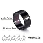 COOLTIME Gothic Cross Couple Rings Stainless Steel Silver Color Jesus Cross Finger Ring for Men Women Punk Jewelry Wedding Gift