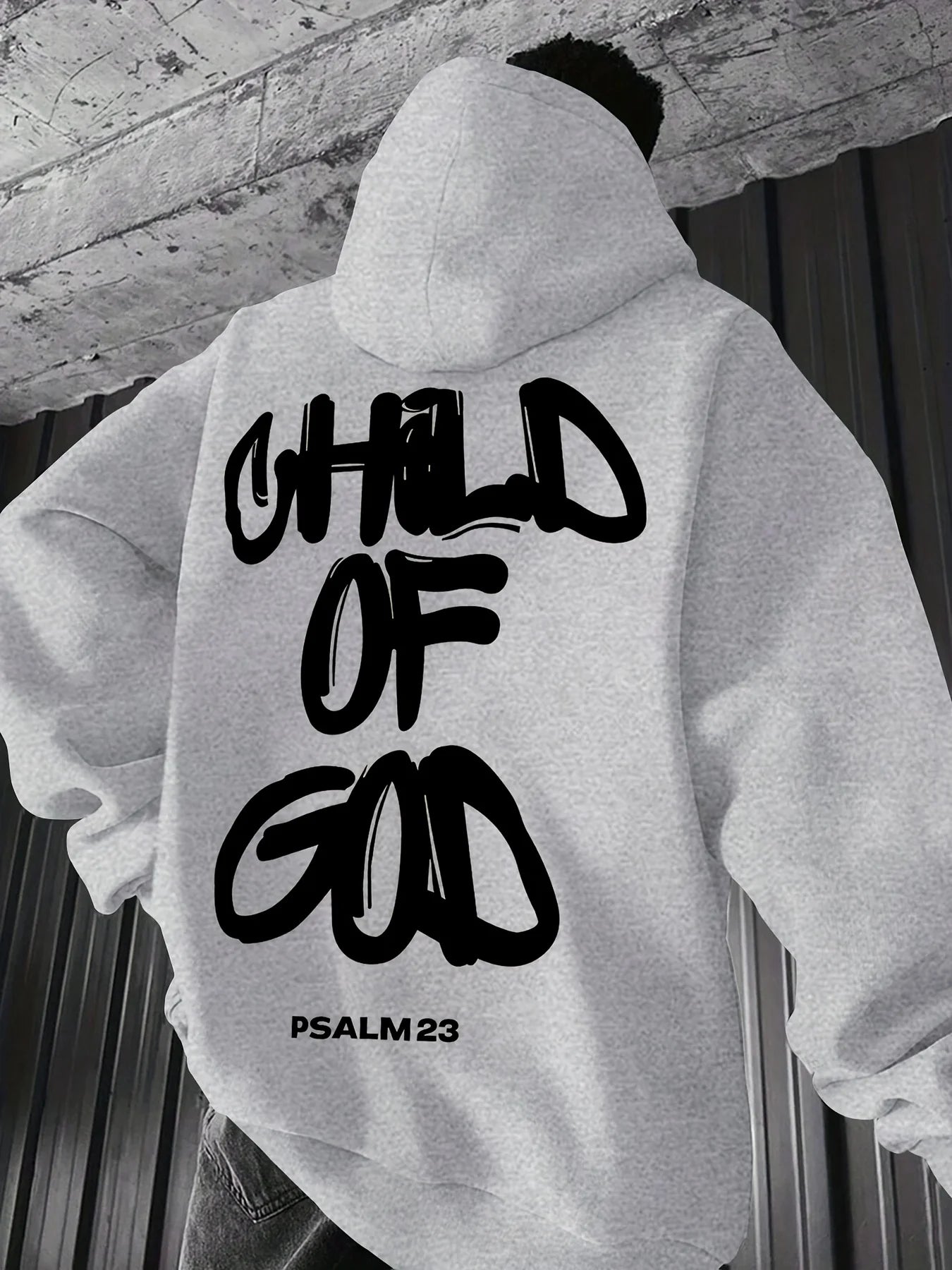 Men's Christian "Child Of God" Hoodie Hip Hop Sports Streetwear Religious Casual Loose Pullover Sweatshirt Tops