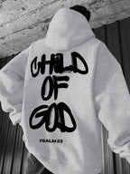 Men's Christian "Child Of God" Hoodie Hip Hop Sports Streetwear Religious Casual Loose Pullover Sweatshirt Tops