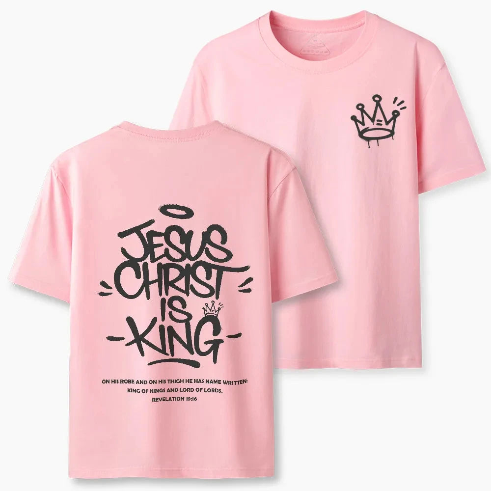 2026 Summer New Style Jesus Christ Is King Christian High-quality Casual Breathable Round-neck T-shirt for Both Men and Women