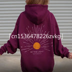 Aesthetic Christian Hoodie Be The Light Sunset Hoodie Christian Streetwear Bible Verse Sweatshirt Christian Merch Jesus Hoodies