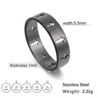 COOLTIME Gothic Cross Couple Rings Stainless Steel Silver Color Jesus Cross Finger Ring for Men Women Punk Jewelry Wedding Gift