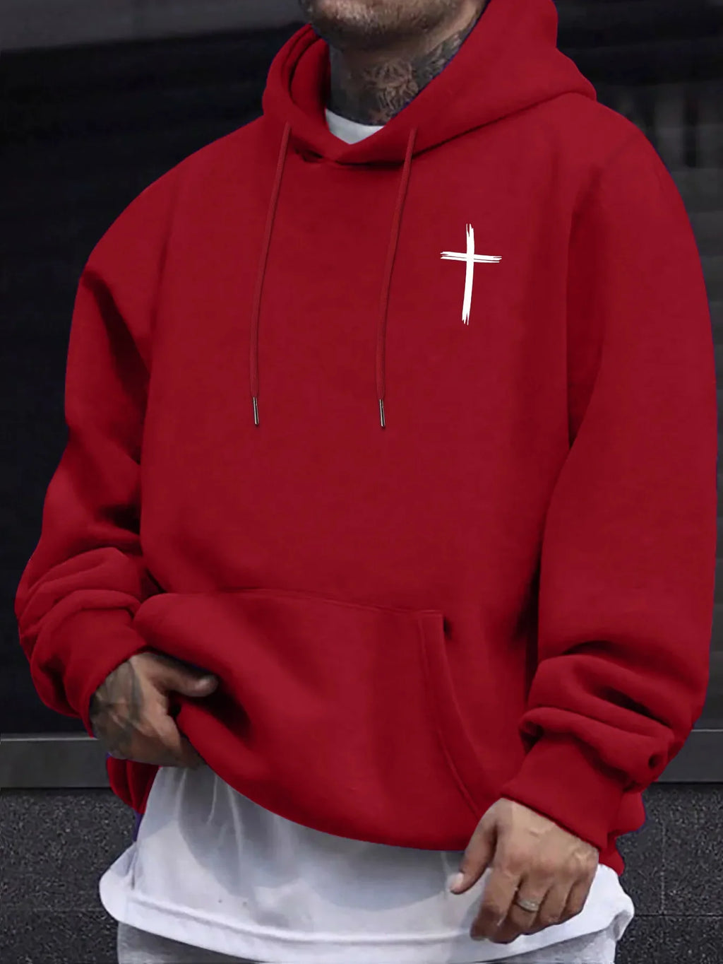 Urban Style Christian Hoodie, Simple Cross
