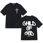 Summer New Edition Bible Christian Doctrine Jesus Pattern Men T-shirt 100%Cotton Loose Casual Style Street Retro Trend Versatile