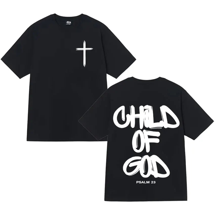 Summer New Edition Bible Christian Doctrine Jesus Pattern Men T-shirt 100%Cotton Loose Casual Style Street Retro Trend Versatile