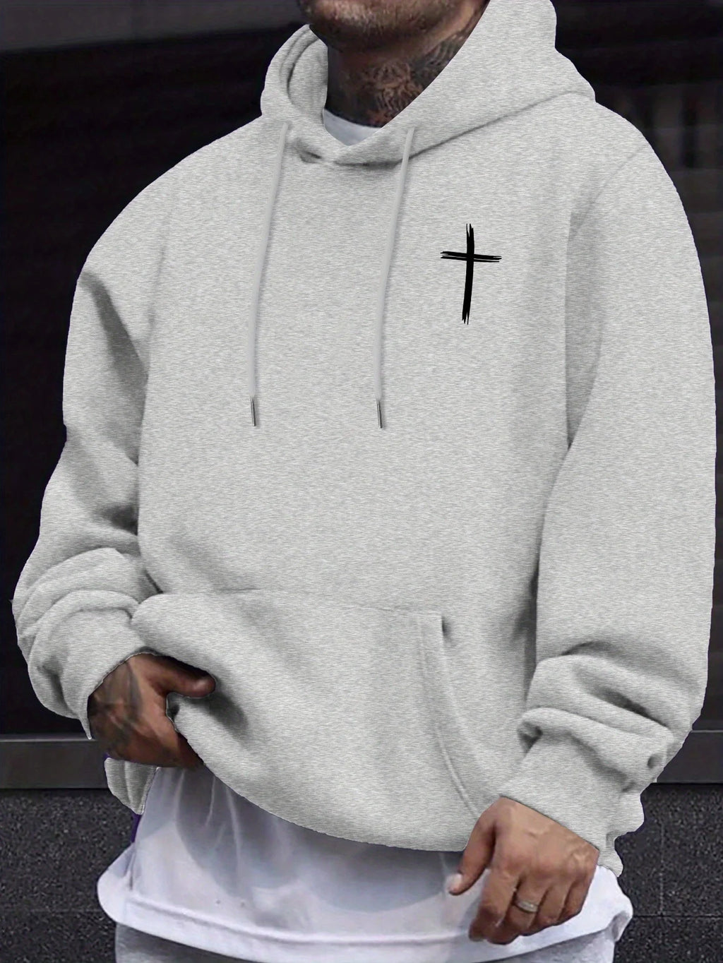 Urban Style Christian Hoodie, Simple Cross